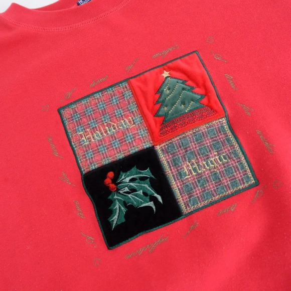 Vintage Honors  Plus Size Red Christmas Holiday Magic Crewneck Size 26/28 - Picture 7 of 10